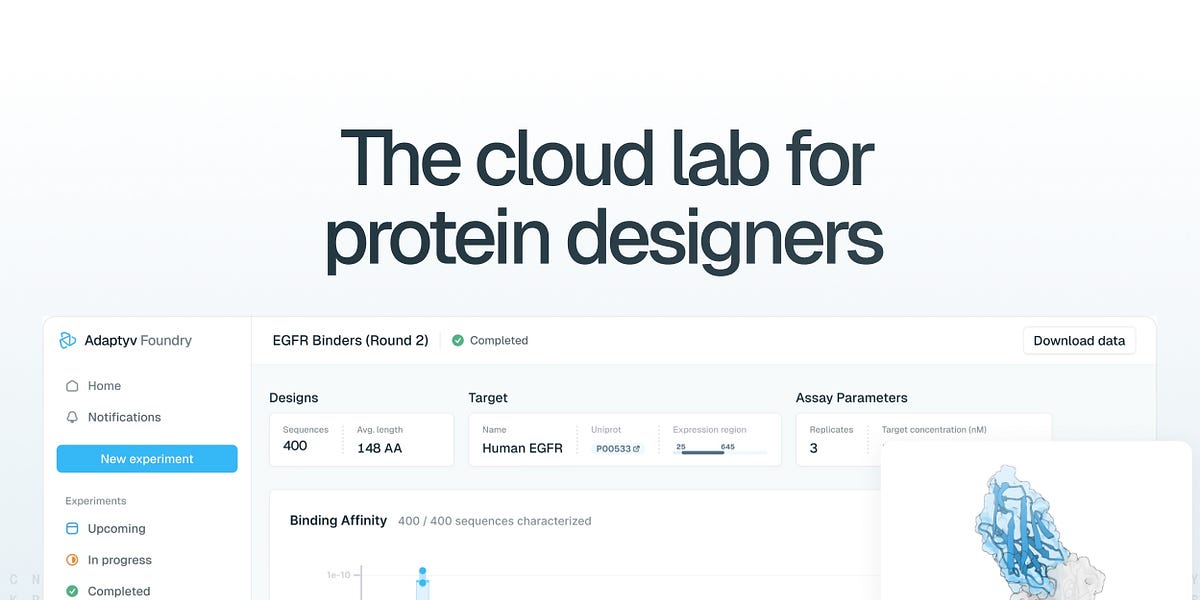 Createav Adapt Adaptyv is the cloud lab for protein designers — and now available for ...