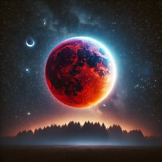May be an image of planet and eclipse