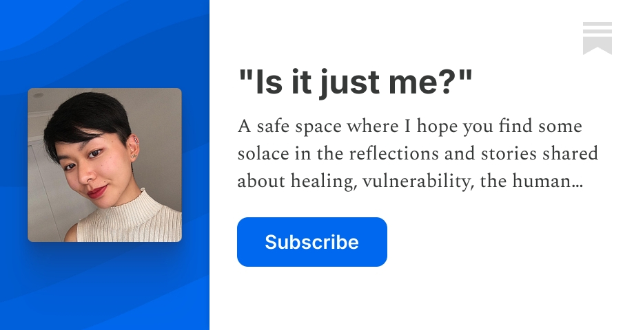 "Is it just me?" | Celine Wong | Substack
