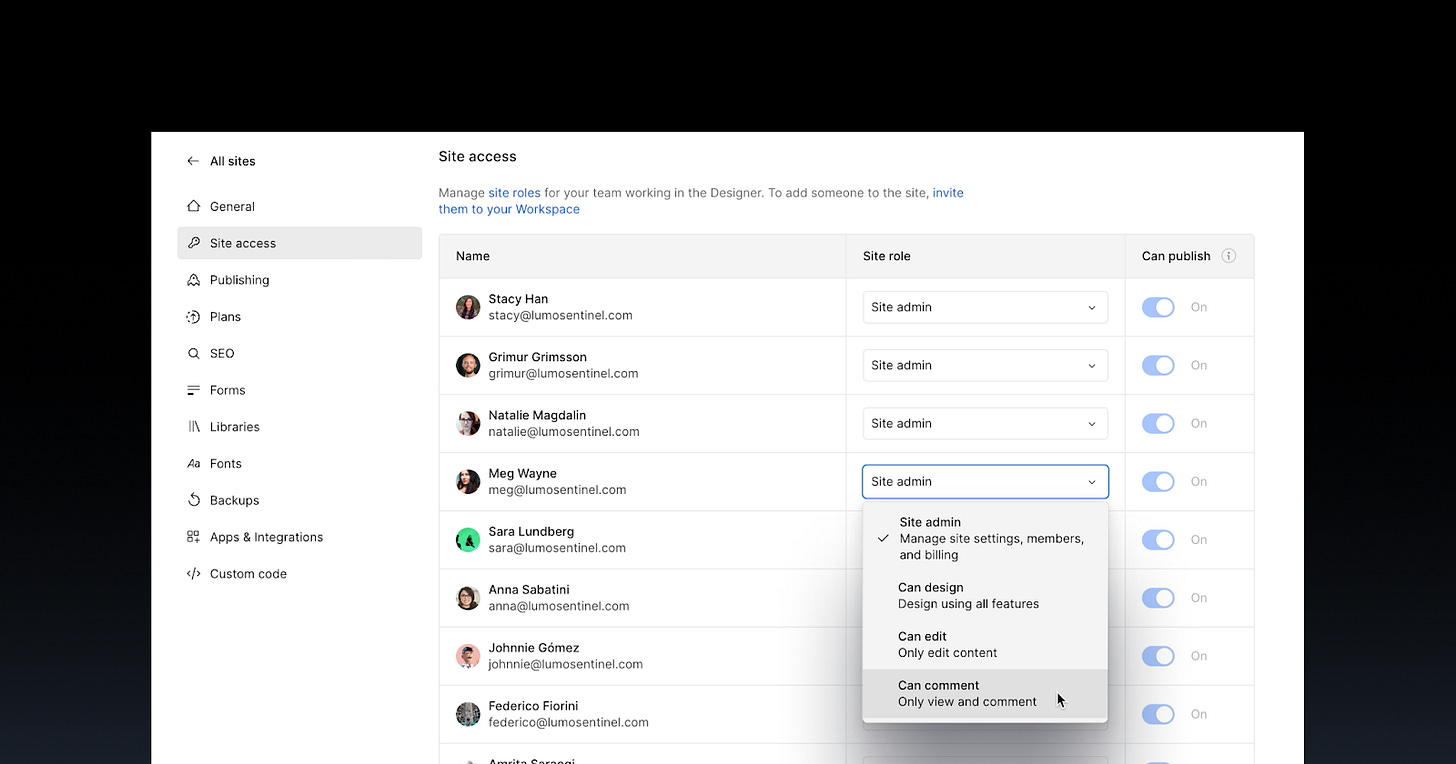 Collaboration dans webflow