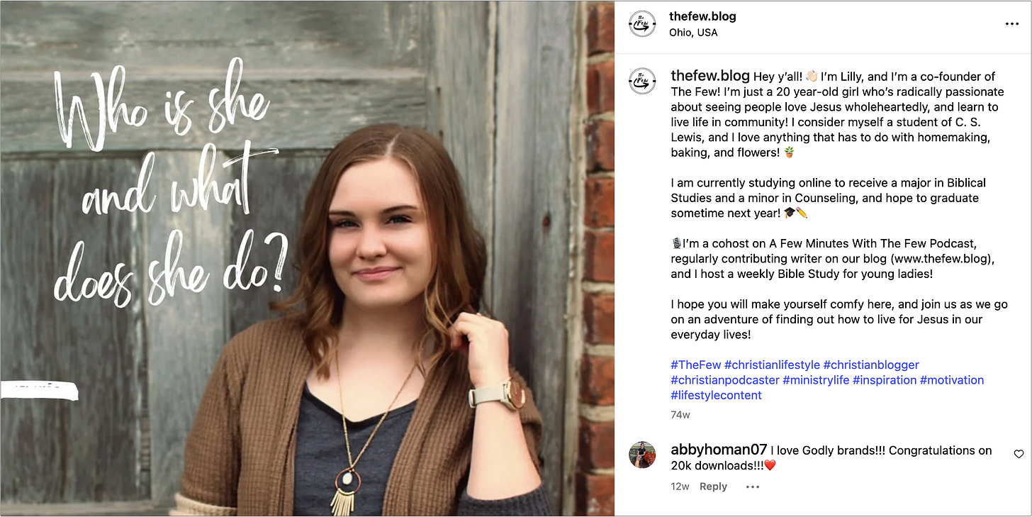 The Few Instagram post.