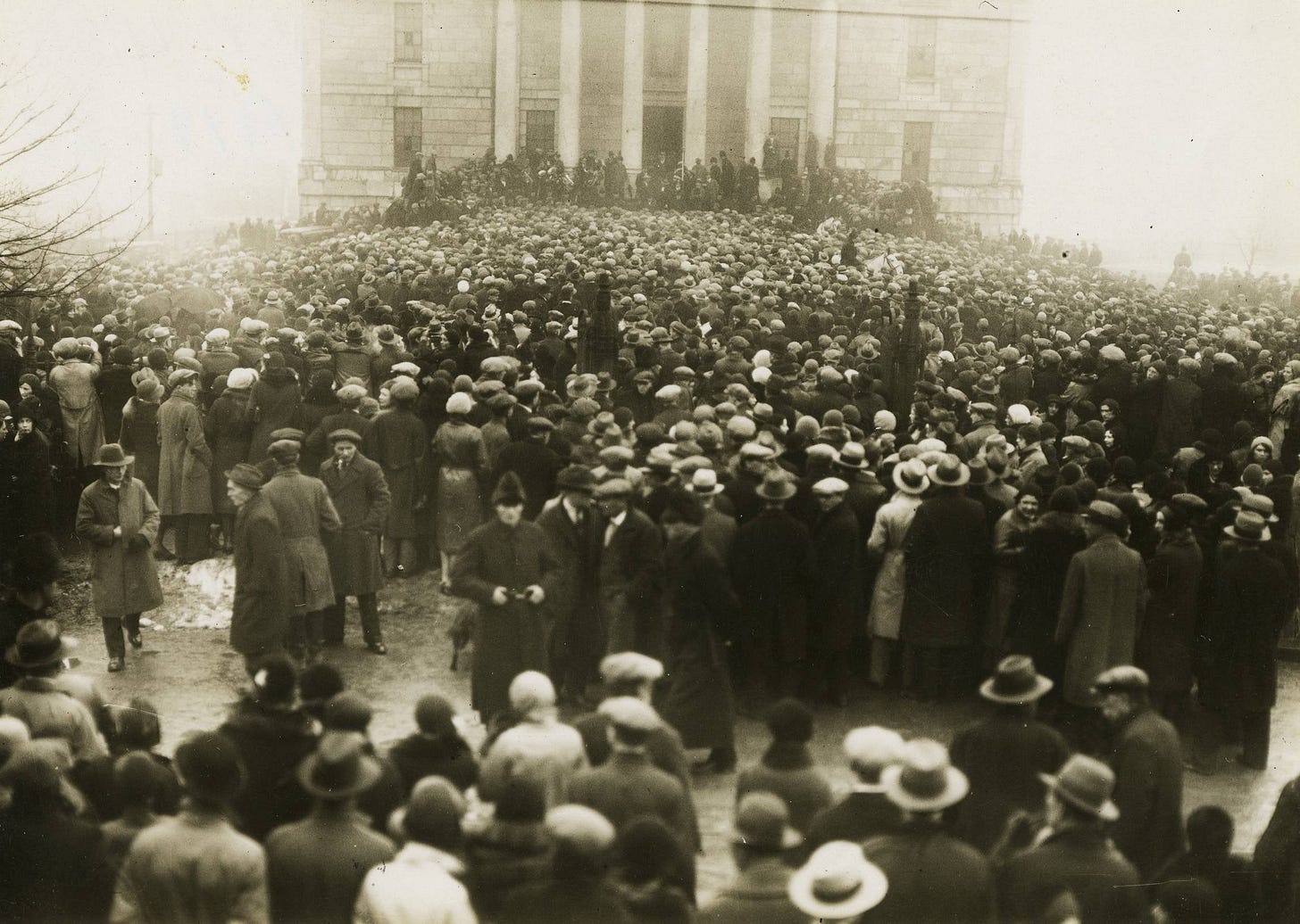 NewFoundLand Demonstrators rioting at the Colonial Building in St. John ...