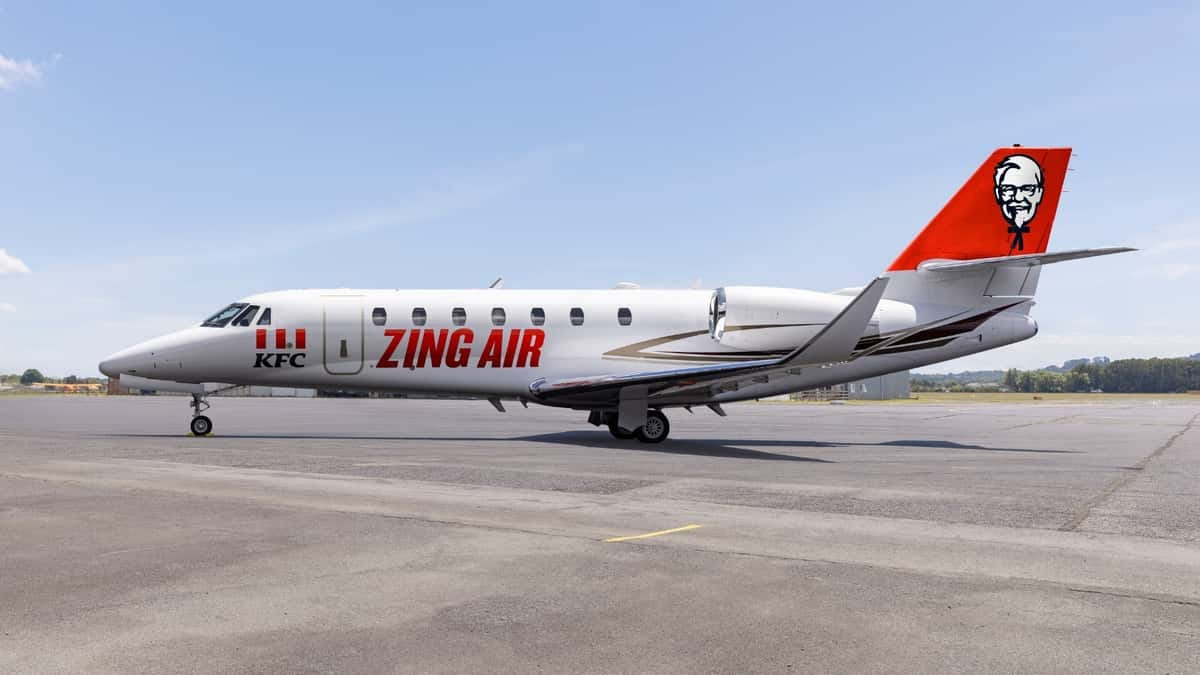 KFC Private Jet Zing Air KFC Private Jet Zing Air