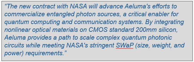 NASA July 2025 Award Quote