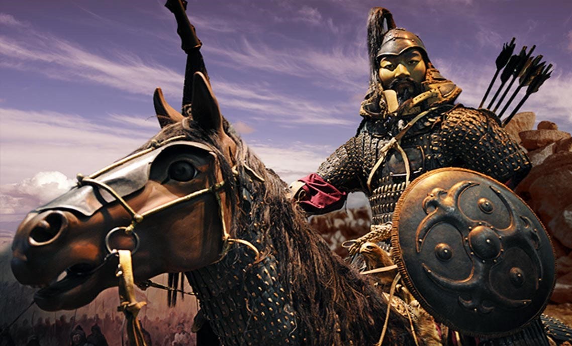 A Mongolian Cavalry recreation, from Genghis Khan: The Exhibition A Mongolian Cavalry recreation, from Genghis Khan: The Exhibition