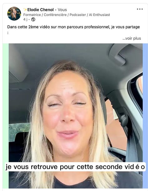 Les post de la semaine Elodie Chenol