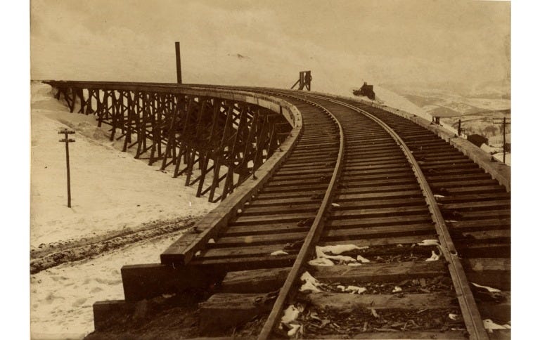May be an image of 1 person and railroad