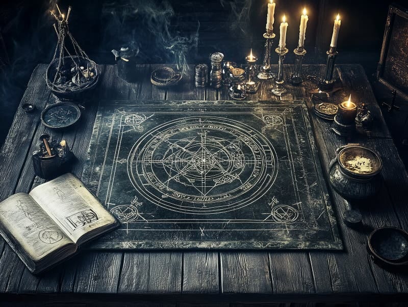 An Ominous Old Table for Practicing Black Magic and Fortune Telling. Ritual Accessories Stock Illustration - Illustration of witch, warlock: 363540088 An Ominous Old Table for Practicing Black Magic and Fortune Telling. Ritual Accessories Stock Illustration - Illustration of witch, warlock: 363540088