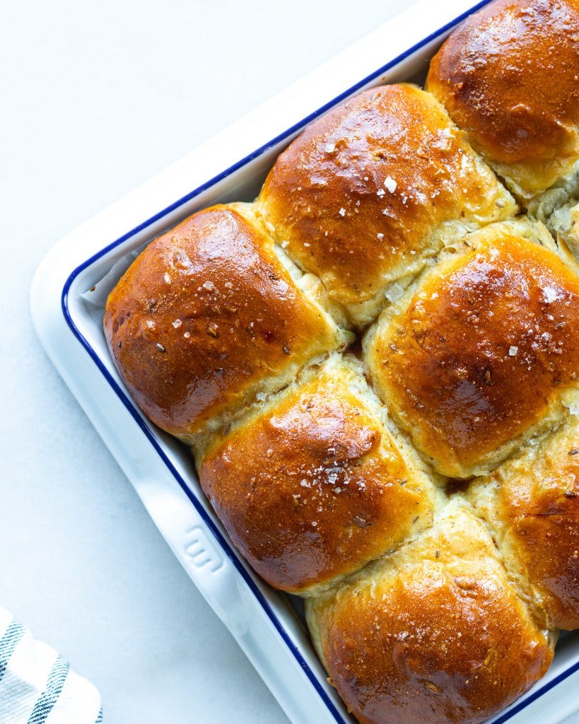 finished Bay Leaf Butter Bread