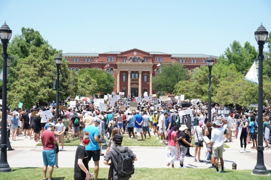 PHOTOS: Peaceful march for racial equality held at Southlake Town Square |  Community Impact