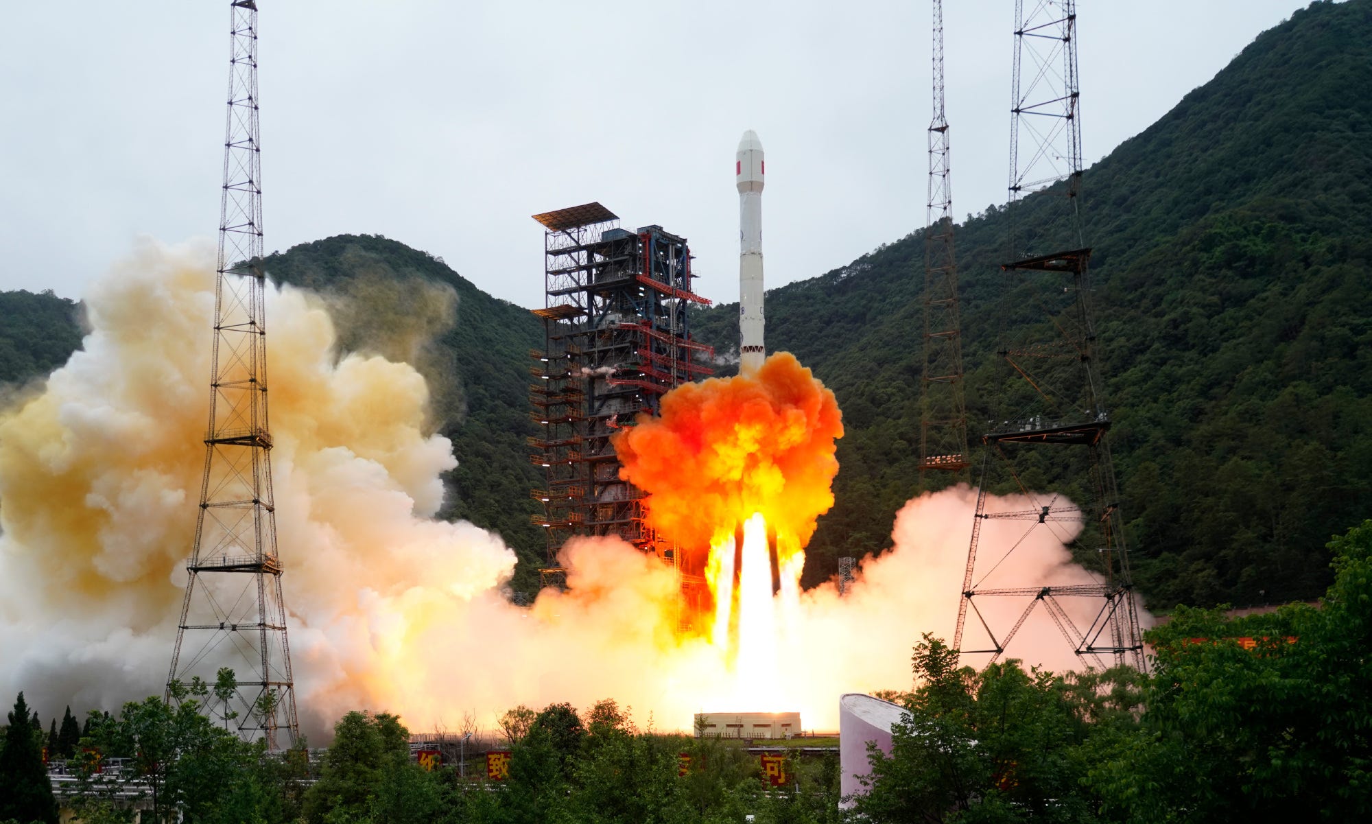 The Long March 3B/E launch vehicle lifting off from the Xichang Satellite Launch Center on June 16th 2026. The Long March 3B/E launch vehicle lifting off from the Xichang Satellite Launch Center on June 16th 2026.