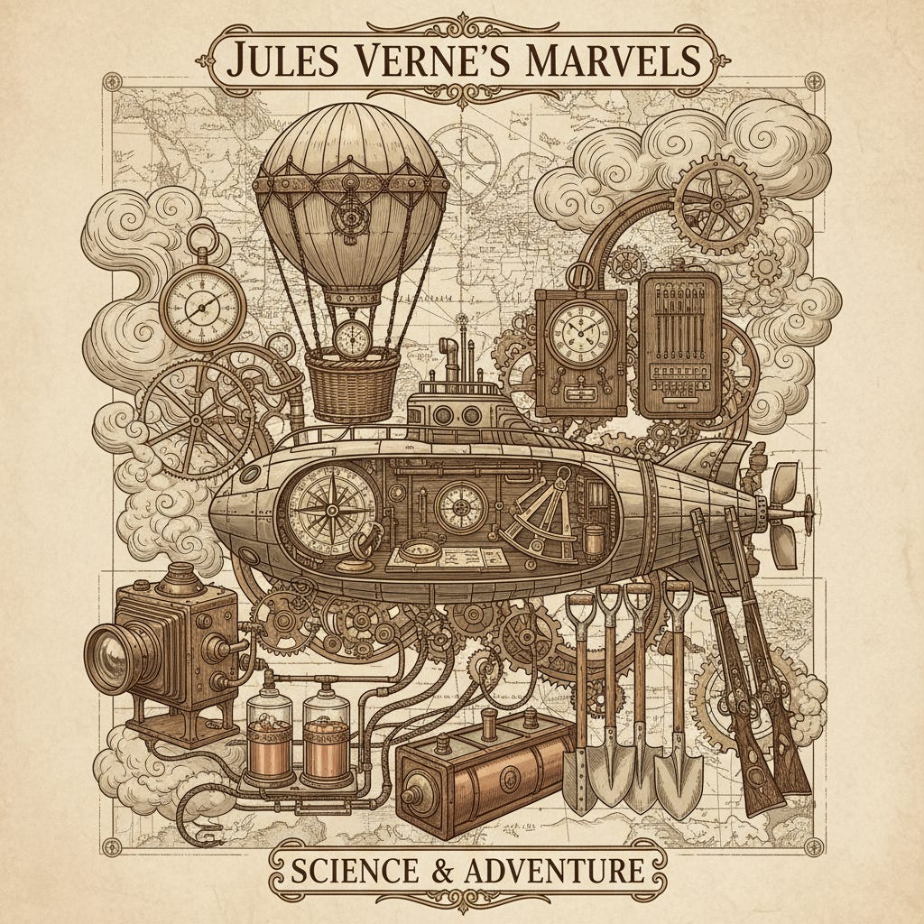 Representative Image of the Instruments mentioned in Jules Verne’s Novels