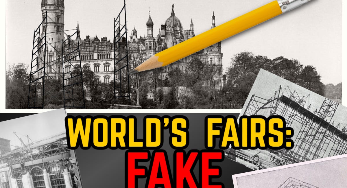 FAKE CONSTRUCTION PHOTOS? Exposing the World's Fairs, History Lies (PART 3) 