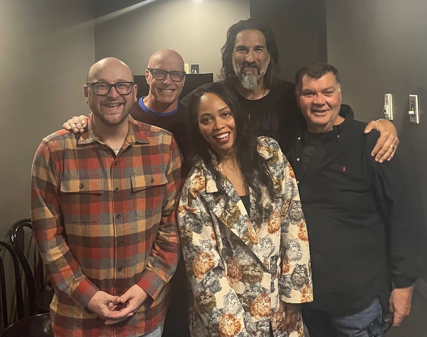 Me, Brian Kiley, Gary Gulman, Tony V, and Tooky Kavanagh in the green room at Laugh Boston