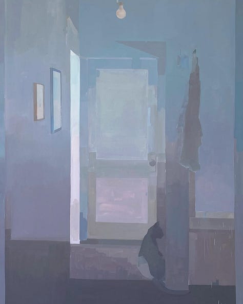 Contemporary art oil painting by Michelle Paterok from At Dusk series, neuroaesthetics analysis by The Paragone