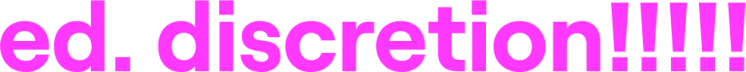 editorial discretion