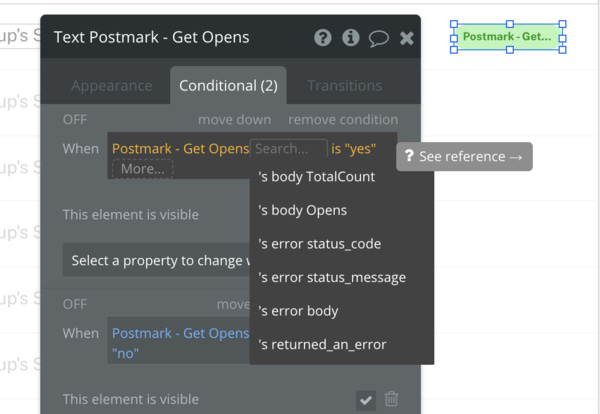 All the options you get when API Error Logging Is Enabled.