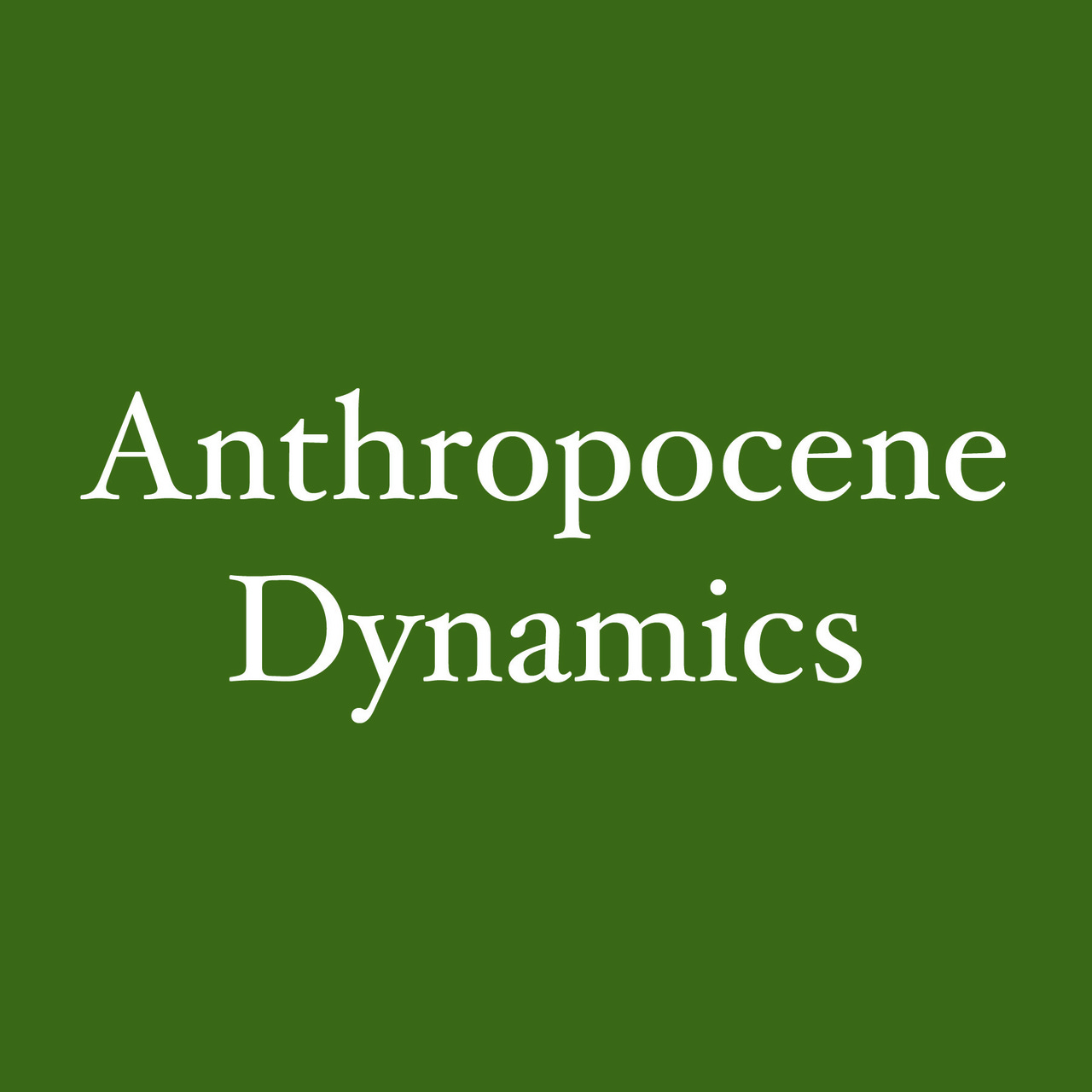 Anthropocene Dynamics