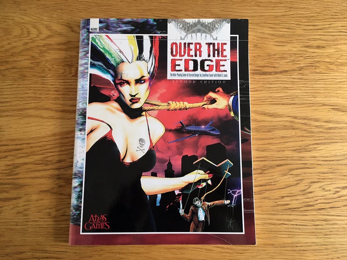 Second edition of Over the Edge RPG