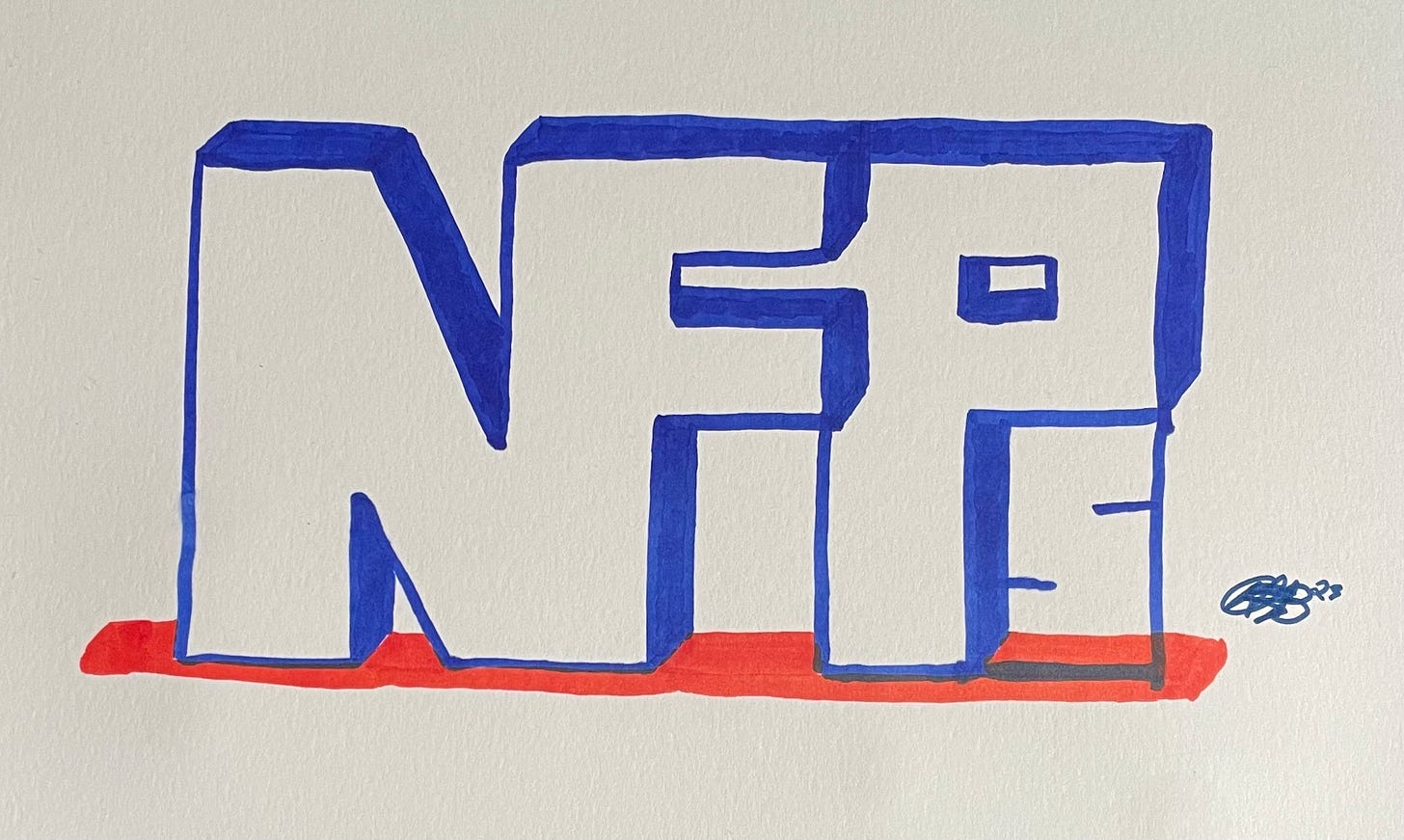 Graffiti spelling ‘NFPs’