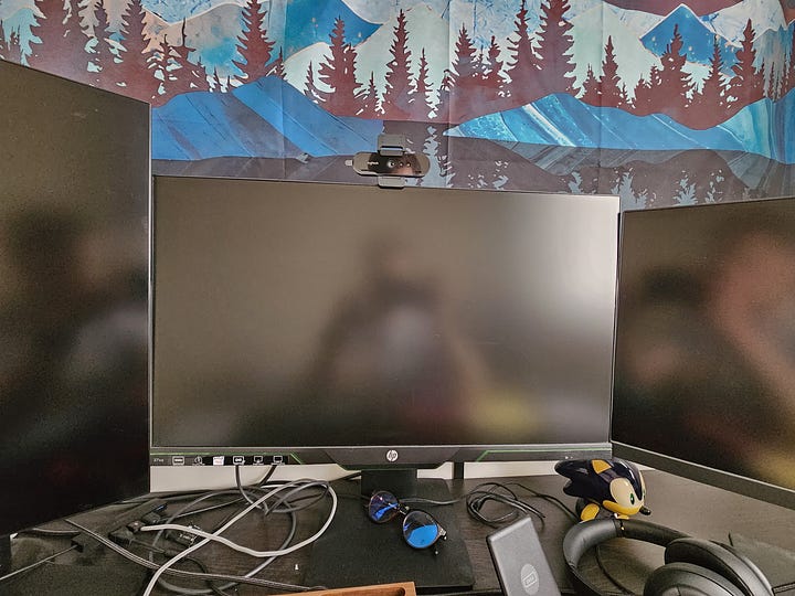 A comparison of screen size in my vision.