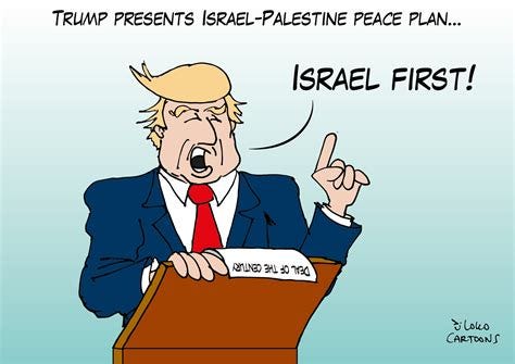 Trump presents Israel-Palestine peace plan... - Loko Cartoons