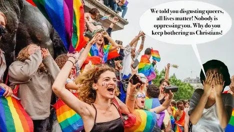 Exhausted by homos having a pride parade on your hometown’s main street?