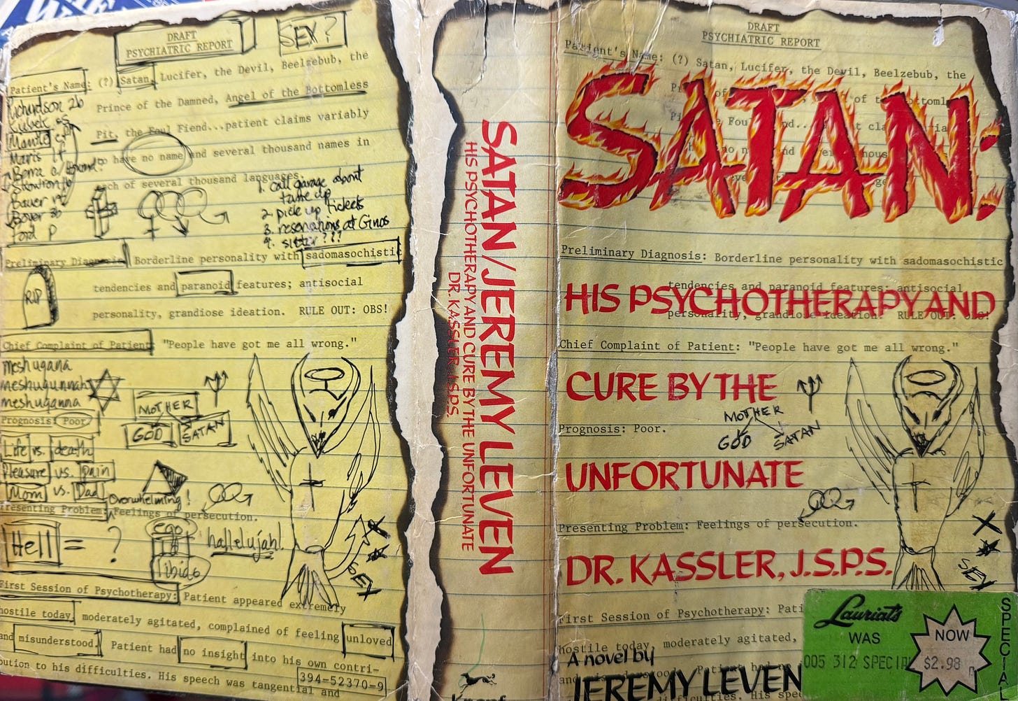 cover of Satan - his psychotherapy and cure by the unfortunate Dr. Kassler J.S.P.S. by Jeremy Leven