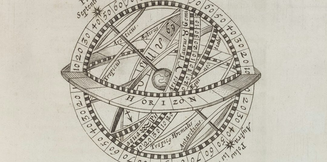 Celestial spheres and armillary sphere diagrams