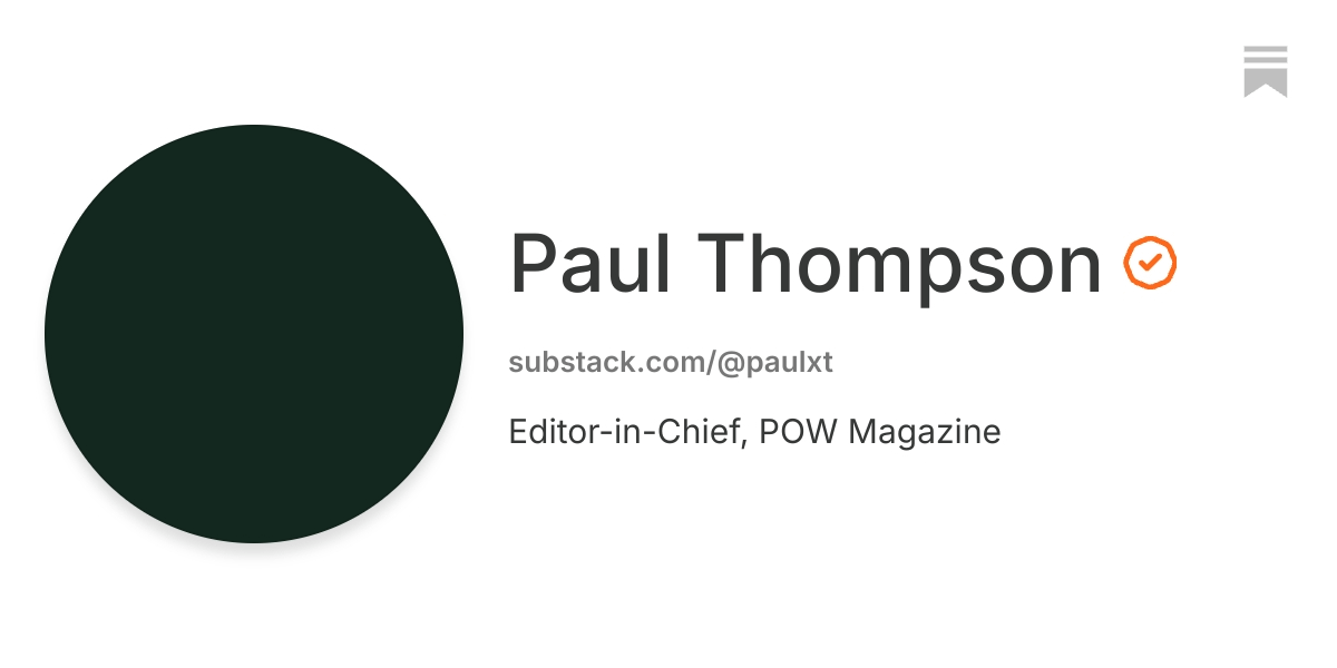 Paul Thompson | Substack