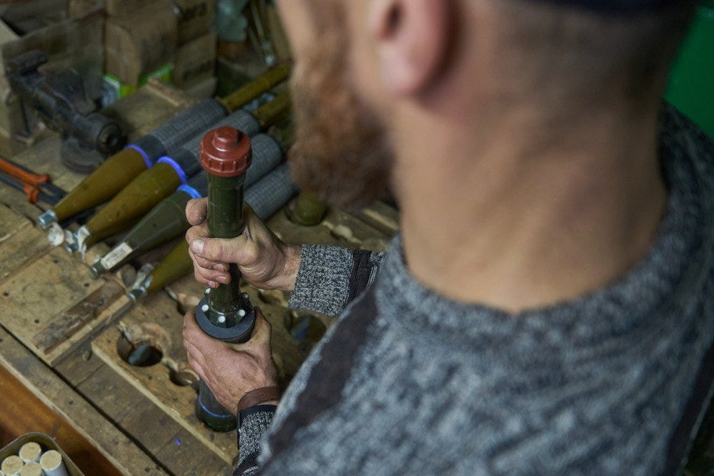 A worker creates munitions. (Source: UNITED24 Media/ Mykyta Shandyba)