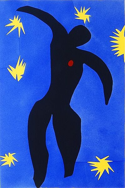 Henri Matisse - Icarus, plate VIII from the illustrated book ...