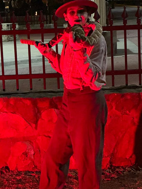 Actors perform various scenes from Santa Paula's haunted history.