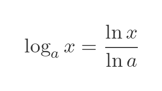 Log base a