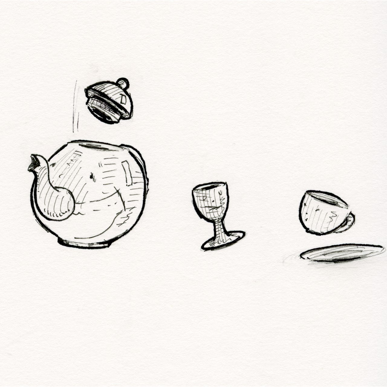 Kay and the blue teapot. logo
