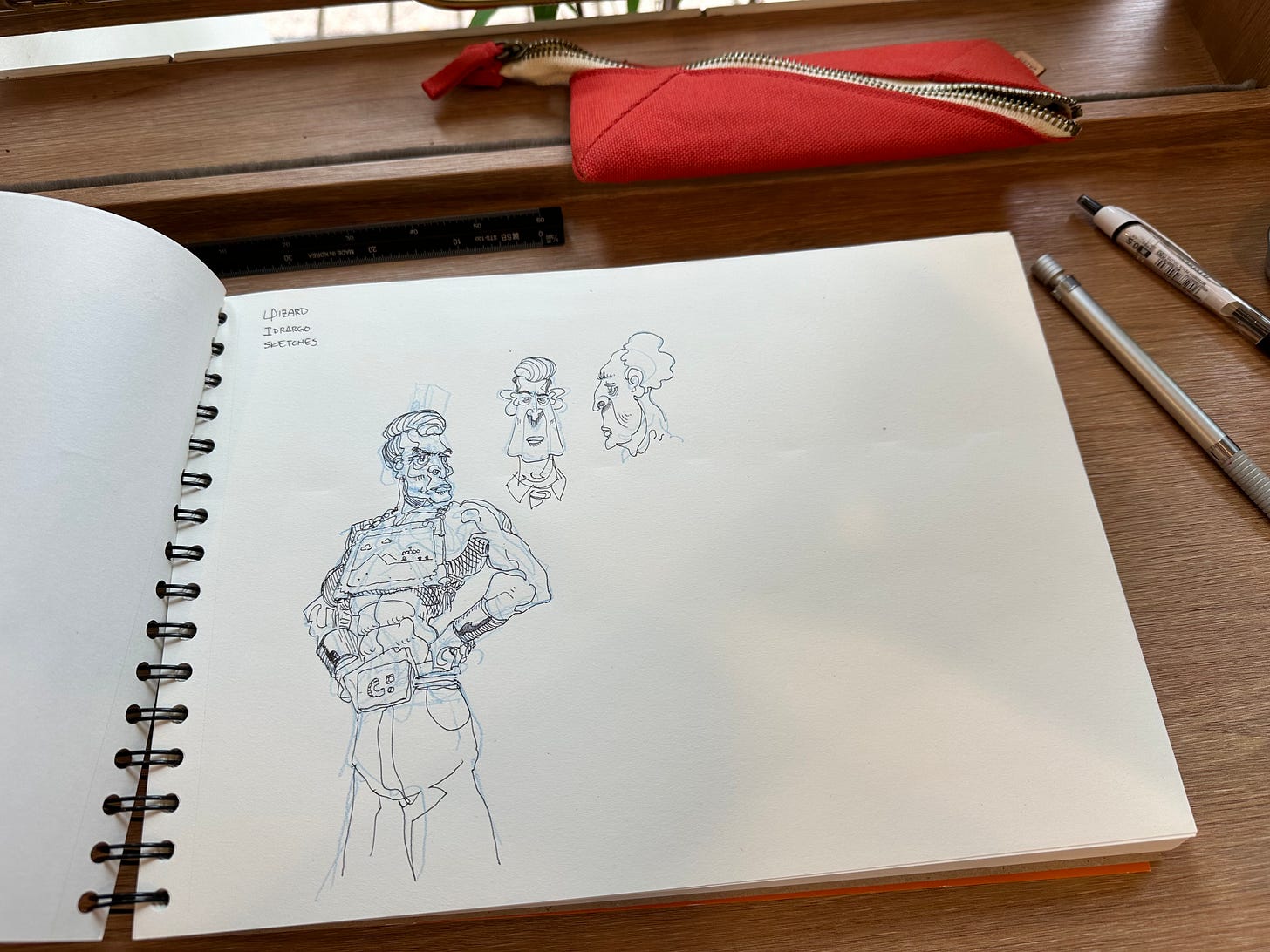 Sketch of the wizard. Half-baked. Sketch of the wizard. Half-baked.