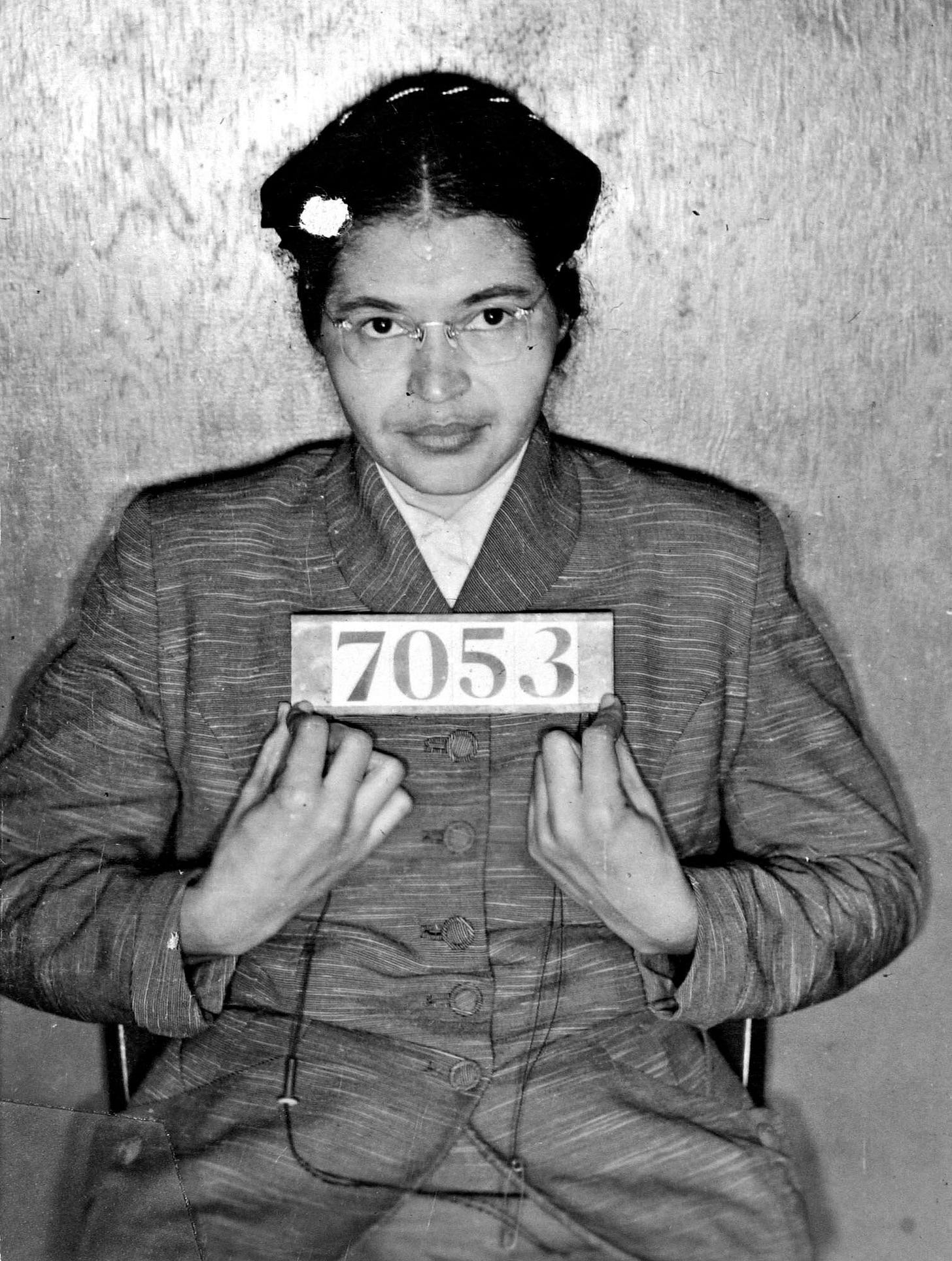 Rosa Parks' famous mugshot Rosa Parks' famous mugshot