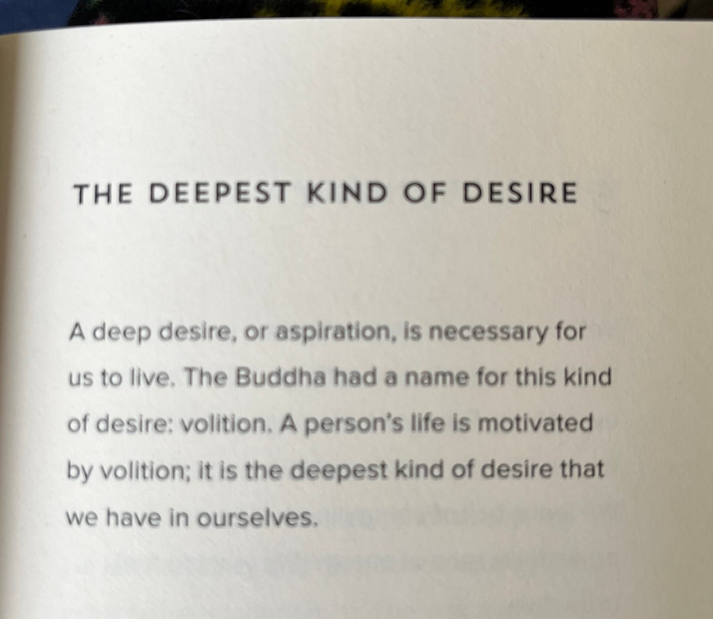 A page from HOW TO DREAM with the title "The Deepest Desire." It discusses why a deep desire, or aspiration, is necessary for us to live. A person's life is motivated by volition.