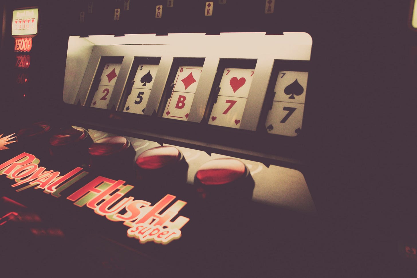 Photo of a gambling machine for playing Black Jack.