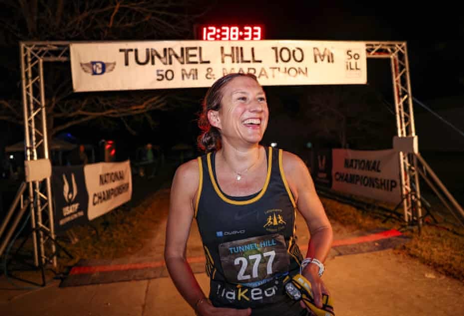 Caitriona Jennings after her record-breaking run at Tunnel Hill. 