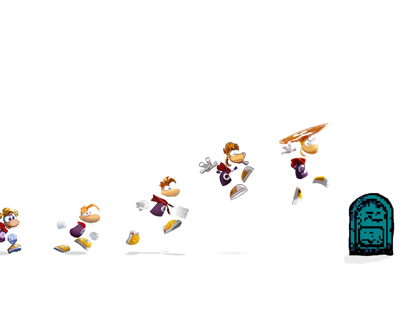 The generations of the Rayman art design lead to a grave The generations of the Rayman art design lead to a grave
