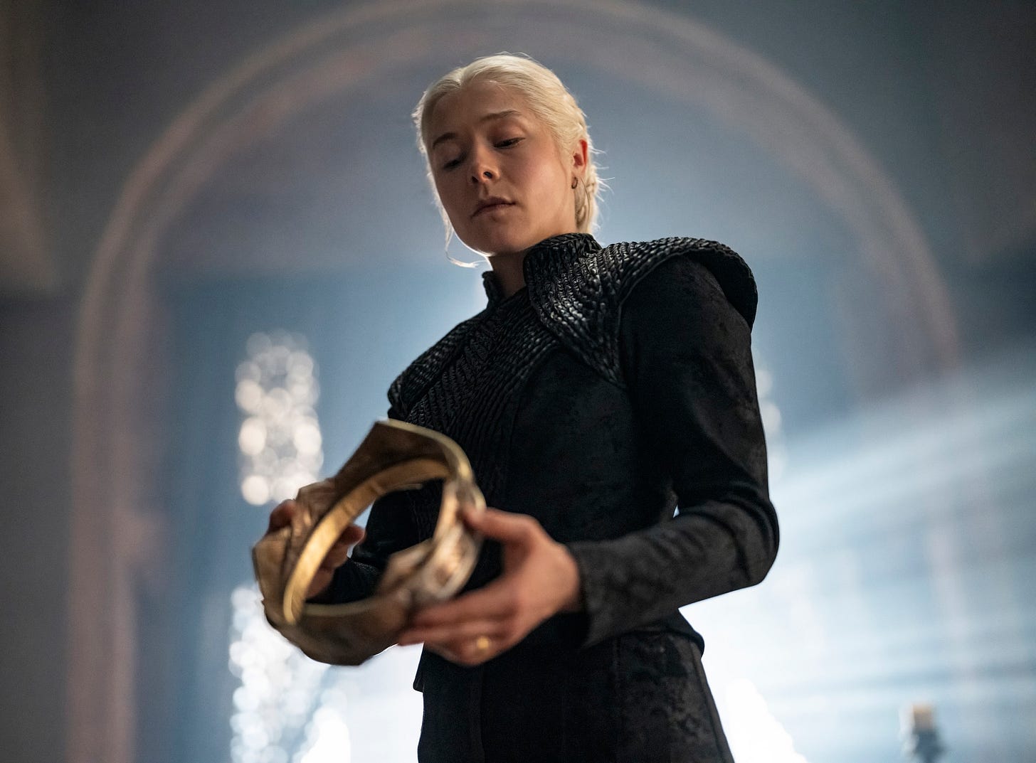 Emma D’Arcy as Rhaenyra Targaryen in House of the Dragon season 3 on HBO. Emma D’Arcy as Rhaenyra Targaryen in House of the Dragon season 3 on HBO.