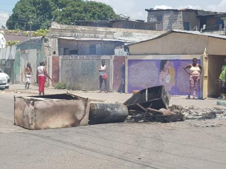 Protest in Denham Town over shooting of resident | News | Jamaica Gleaner Protest in Denham Town over shooting of resident | News | Jamaica Gleaner