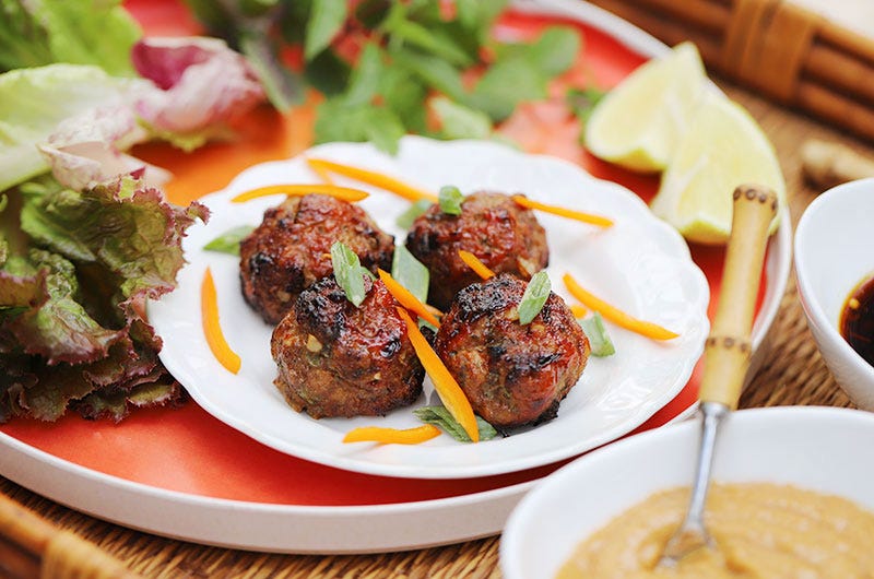 Summer Meatballs with Cilantro, Lime & Ginger, Cook the Vineyard