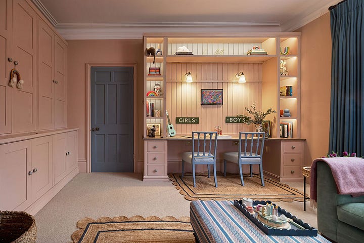 playroom play space kids space children's space study area desk kid's desk