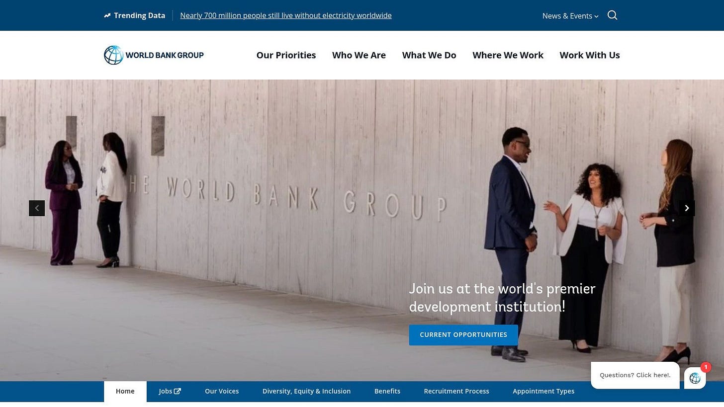 World Bank Careers (official portal) World Bank Careers (official portal)