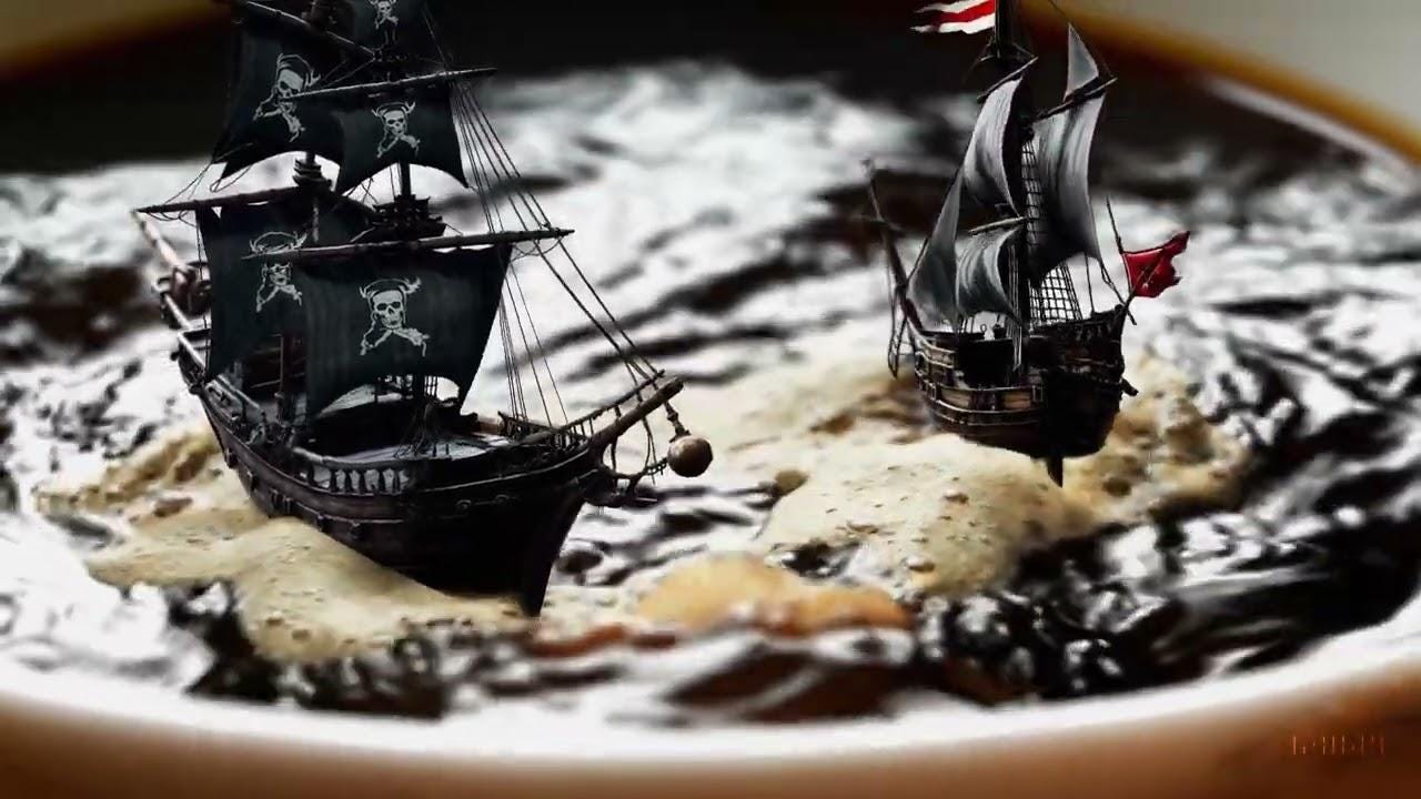 A close-up of a model of a ship

Description automatically generated