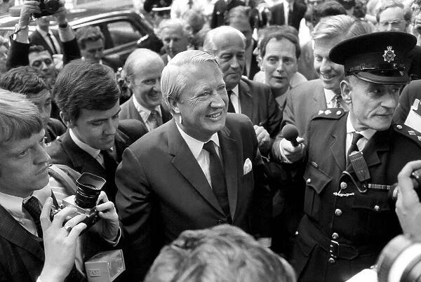 Mr. Edward Heath at Tory H. Q. after winning General