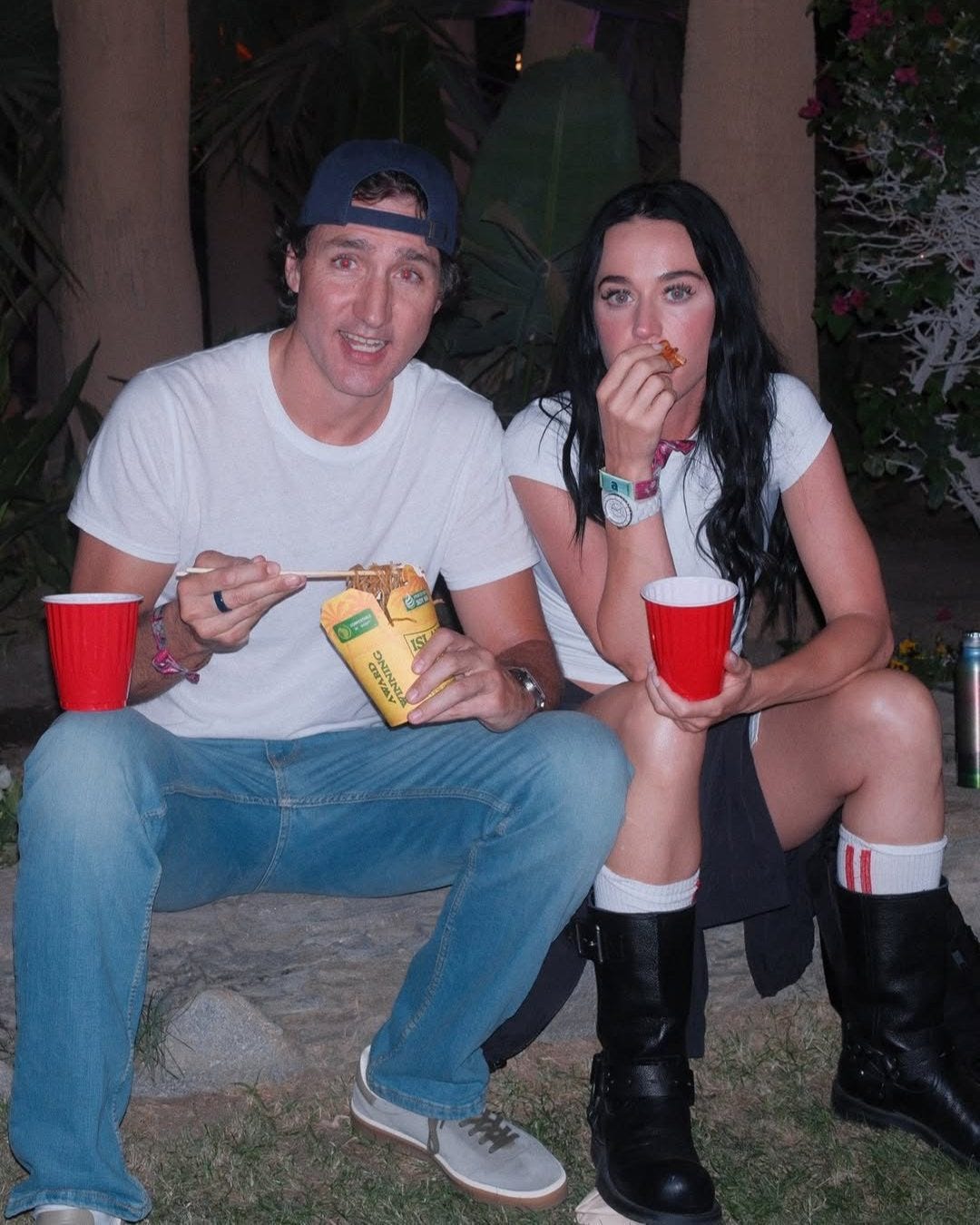 Justin Trudeau having a midlife crisis at Coachella with Katy Perry