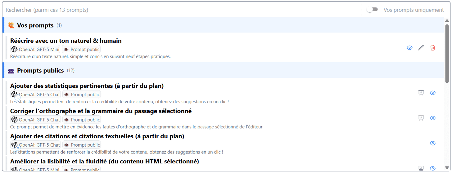 IAssistant - Prompts SERPmantics